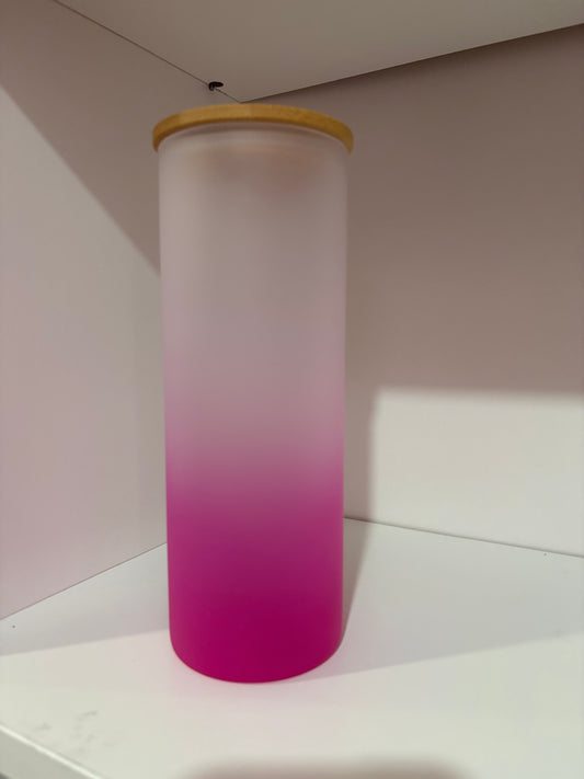 25oz Glass Frosted Ombré